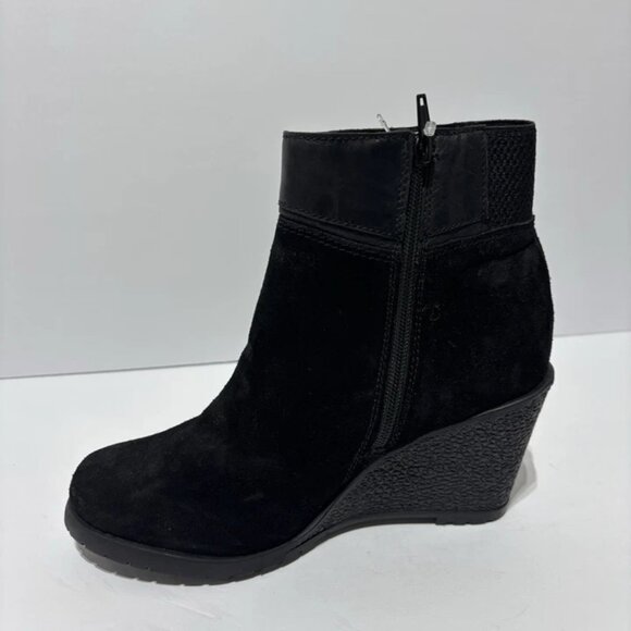 Enjoiya Women’s Black Wedge Ankle Bootie, Size 9 M - Picture 2 of 6